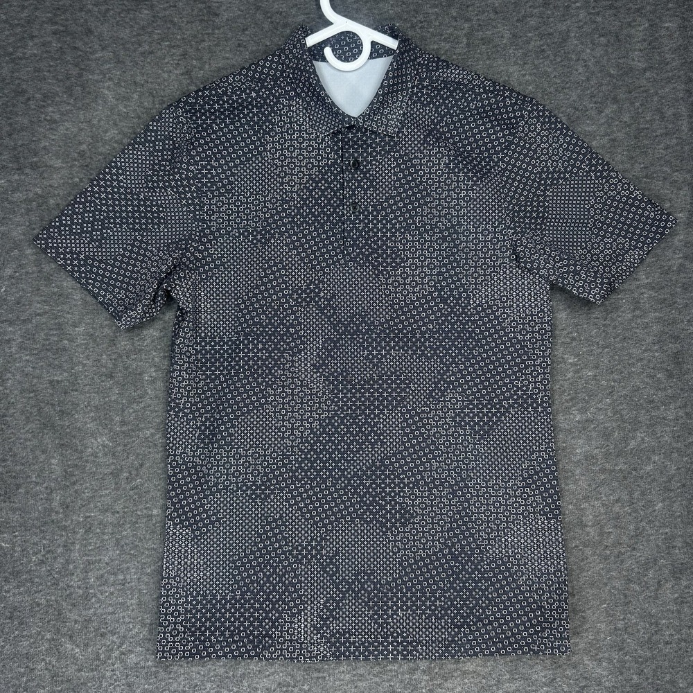 Lululemon Propel Polo Shirt Mens S Gray Camo Golf Outdoor Travel short sleeve‎